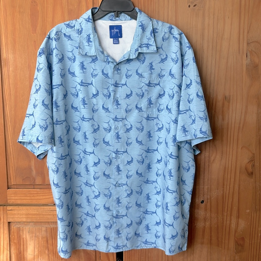 Guy Harvey fishing shirt button front breathable XXL Men’s